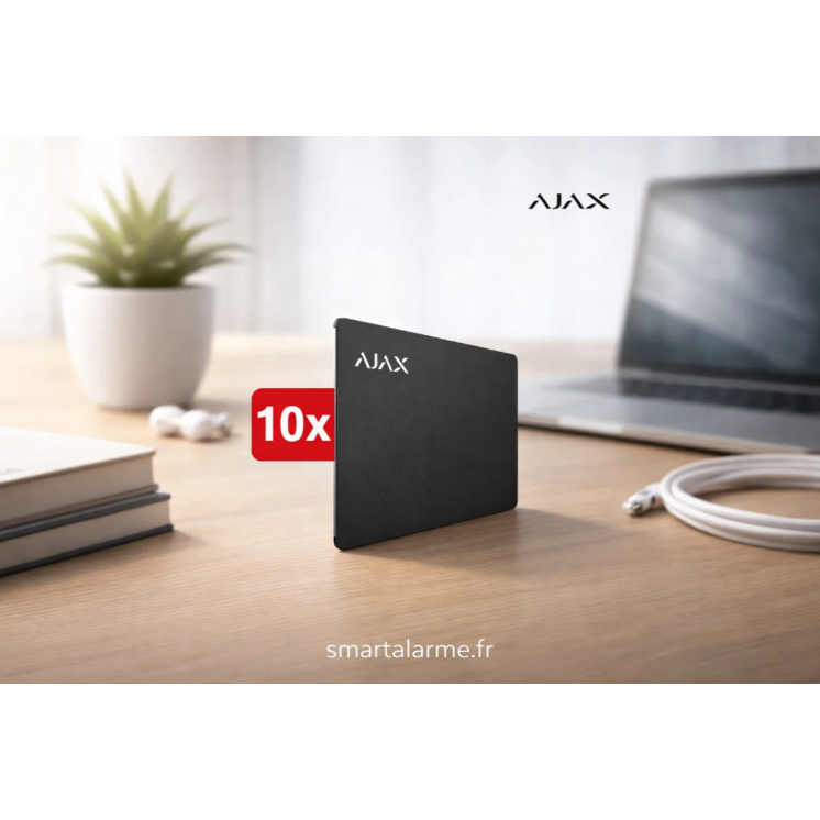 Ajax Pass-B (10 pcs) – Badges d’accès sans contact noirs