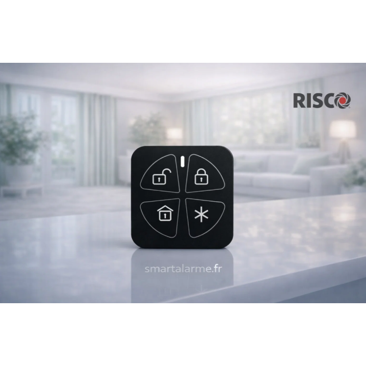 Risco RWX332KF8BLB – Télécommande sans fil 868 MHz 4 touches