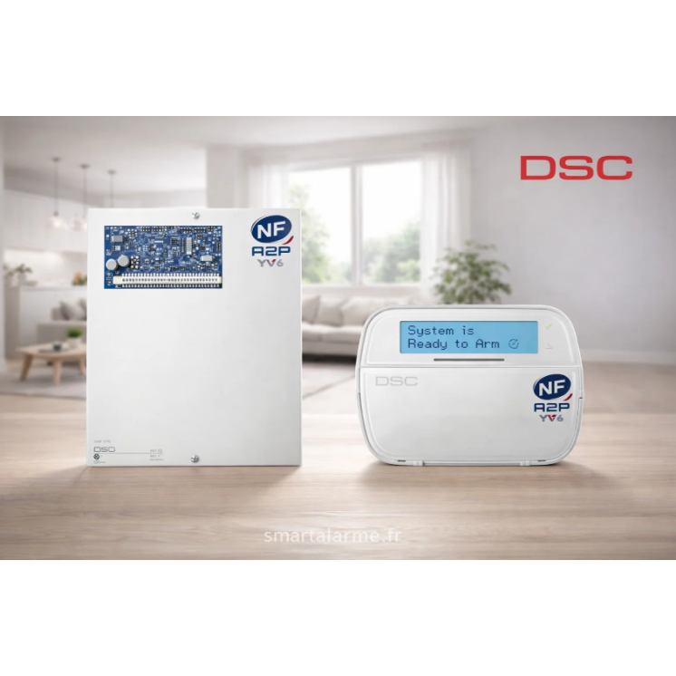 Kit alarme DSC Neo HS2064 NFC – Centrale + clavier radio | SmartAlarme