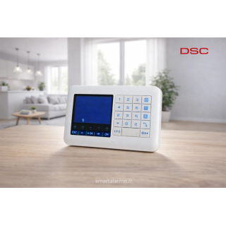 Clavier DSC radio LCD NFC avec sirène + badges | SmartAlarme