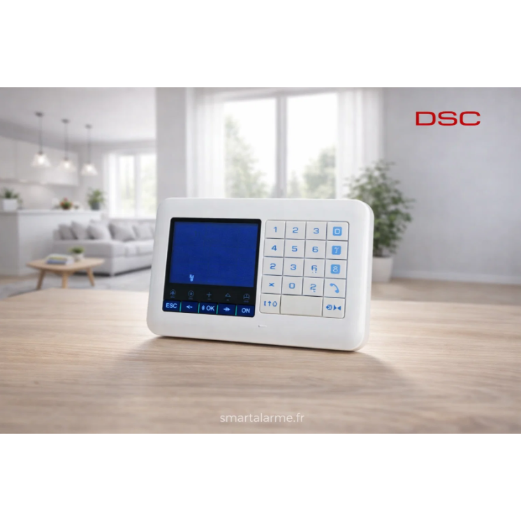 Clavier DSC radio LCD NFC avec sirène + badges | SmartAlarme