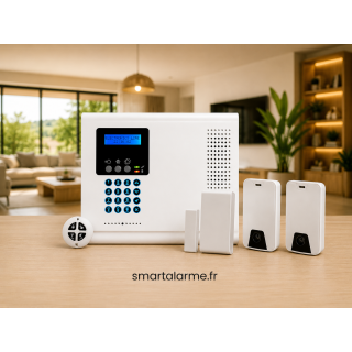 Kit alarme iConnect GSM/IP avec 2 détecteurs caméra, contact et télécommande
