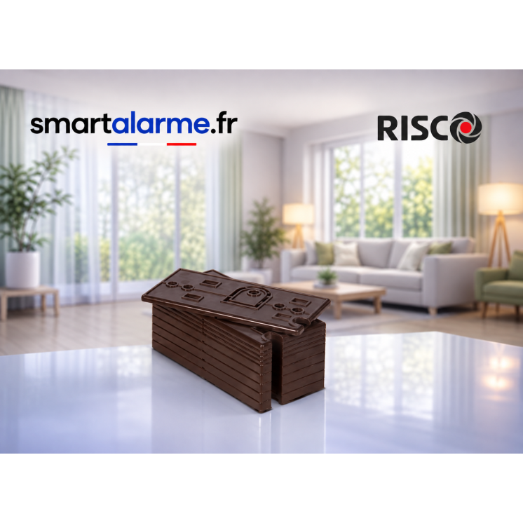 RISCO RAX73XSB000A – Cales pour émetteur contact magnétique X73 Marron – Lot de 10