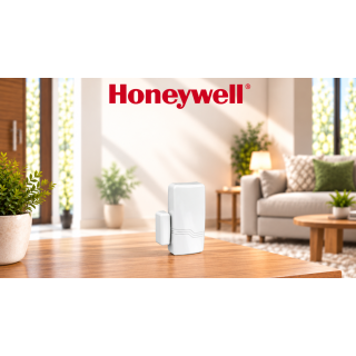 Détecteur de chocs piézo radio Honeywell + contact d’ouverture blanc