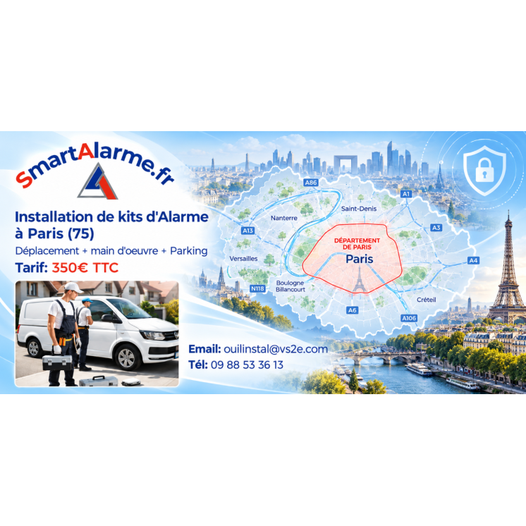 Installation de Kits d'Alarme à Paris (75)