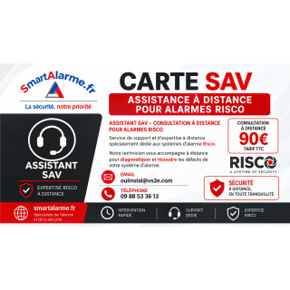 Carte SAV – Assistance à distance pour alarmes Risco