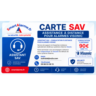 Carte SAV – Assistance à distance pour alarmes Visonic