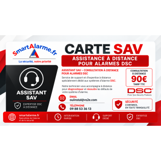 Carte SAV – Assistance à distance pour alarmes DSC
