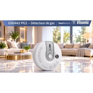 Visonic GSD442 PG2 - Détecteur de Gaz Sans Fil | Sécurité Domestique F