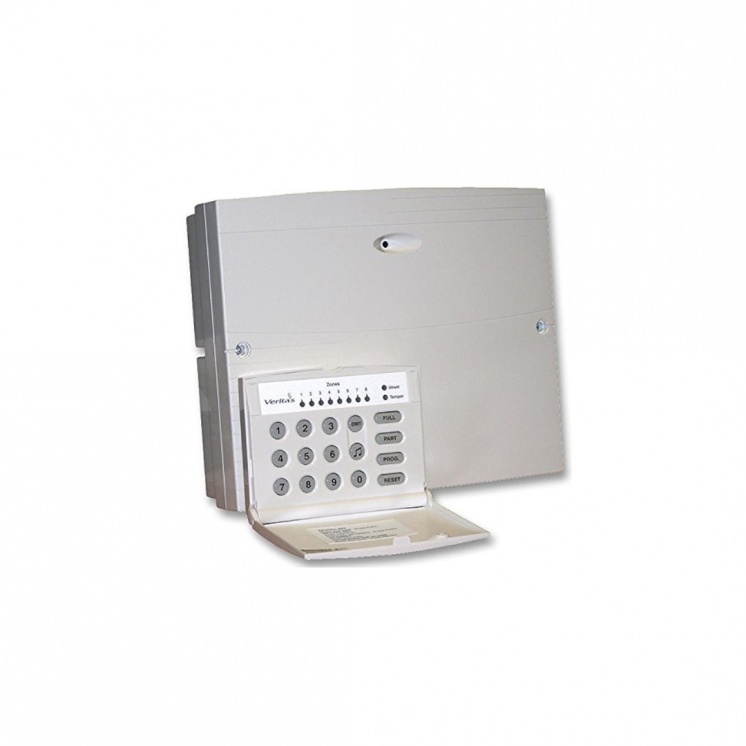 Centrale d’alarme filaire 8 zones avec clavier – VERITASR8P