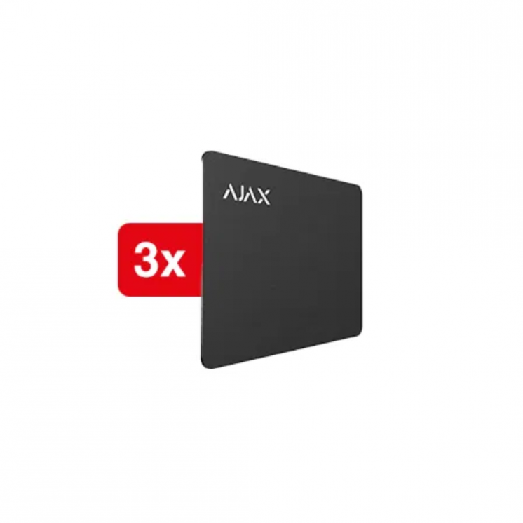 Ajax Pass-B (3 pcs) – Badges d’accès sans contact noirs