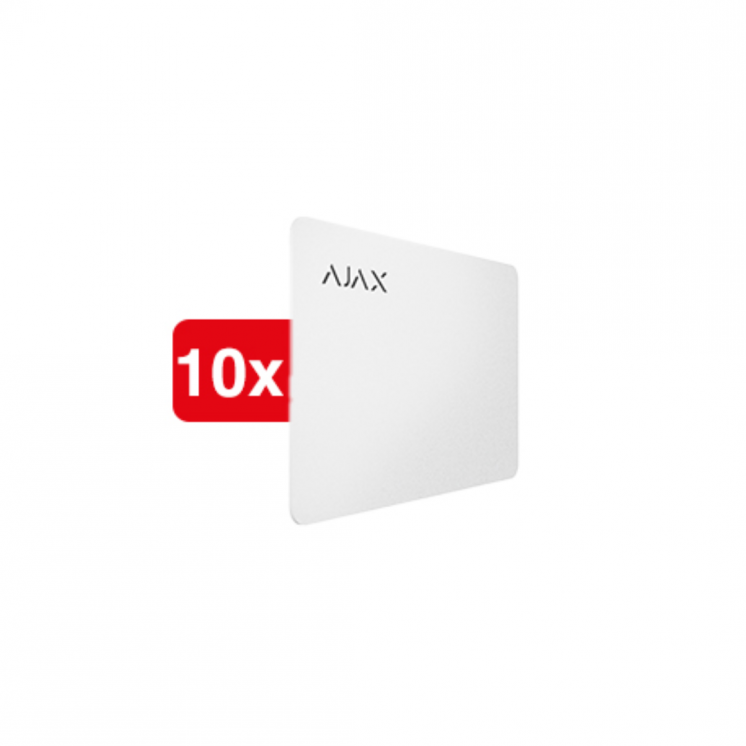 Ajax Pass-W (10 pcs) – Badges d’accès sans contact blancs