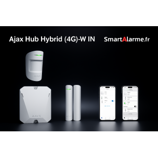 Kit AJAX Starter Pro (4G)-W IN – Hub Hybrid + Détecteurs