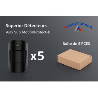 Pack Ajax Sup MotionProtect-B (x5) – Détecteurs de mouvement noirs