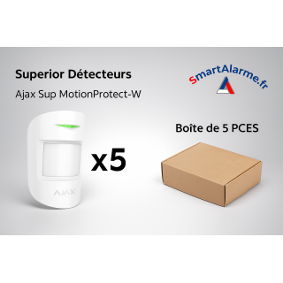Pack Ajax Sup MotionProtect-W (x5) – Détecteurs de mouvement blancs