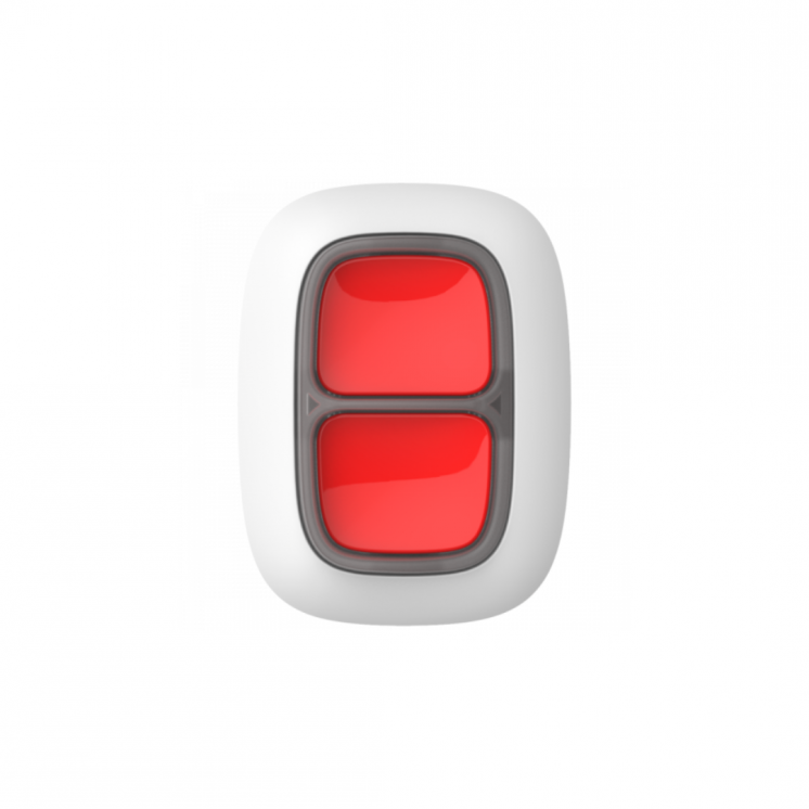 Ajax DoubleButton-W – Bouton d’urgence sans fil double appui blanc