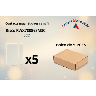Pack Noël 5x Risco RWX780868M3C – Contacts magnétiques sans fil 868 MH
