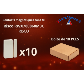 Pack Noël 10x Risco RWX780868M3C – Contacts magnétiques sans fil 868 M