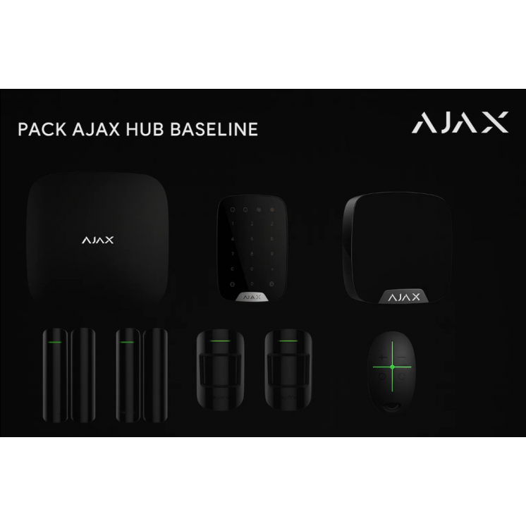 Pack Ajax Hub Baseline – Système d'alarme complet avec détecteurs et s