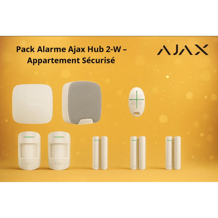 Alarme Maison Ajax Hub 2-W | Pack Sécurité Connectée