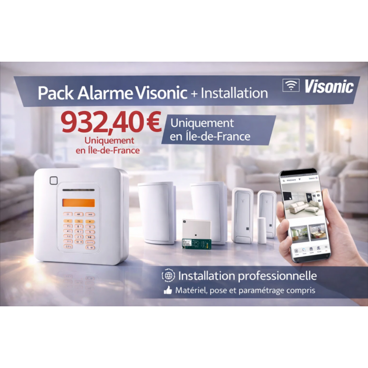 Pack alarme Visonic avec installation