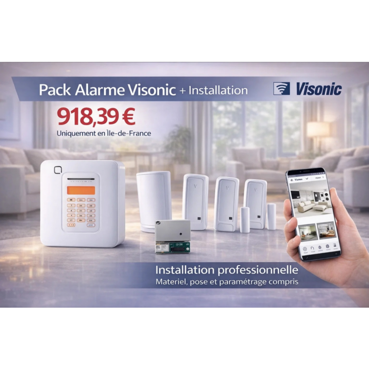 Pack Alarme Visonic – Sécurité complète avec installation incluse