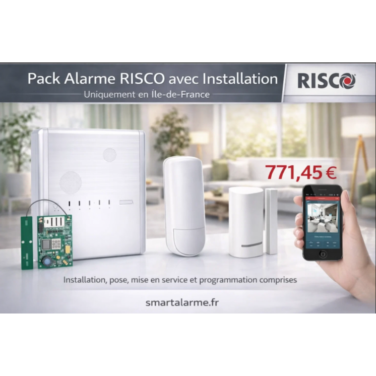 Pack Alarme RISCO avec Installation – Île-de-France
