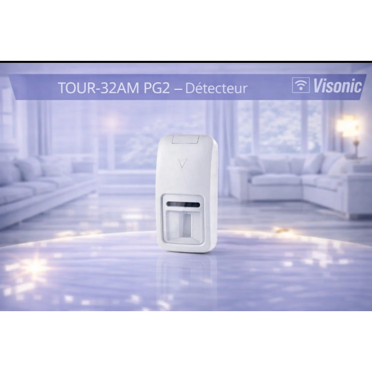 TOUR-32AM PG2 Détecteur double miroir sans fil PowerG avec anti-masquage