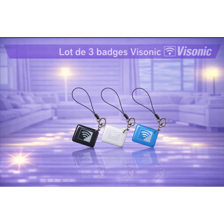 Lot de 3 badges Visonic