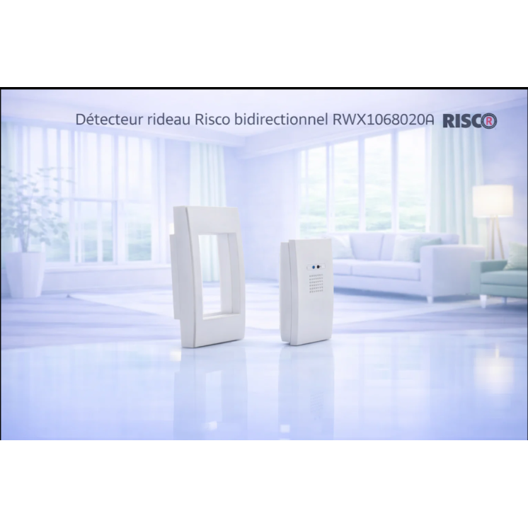 Détecteur bris de vitre Risco – Filaire ou sans fil, haute sensibilité