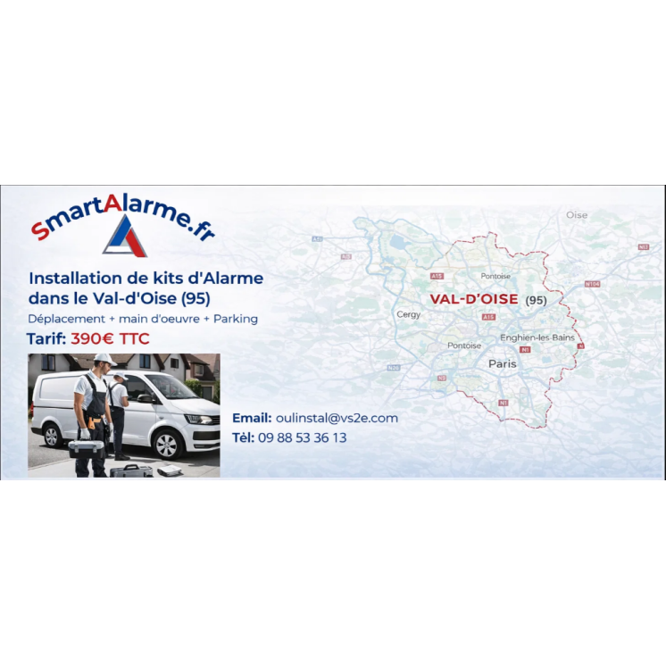 Installation de Kits d'Alarme dans le Val-d'Oise (95)