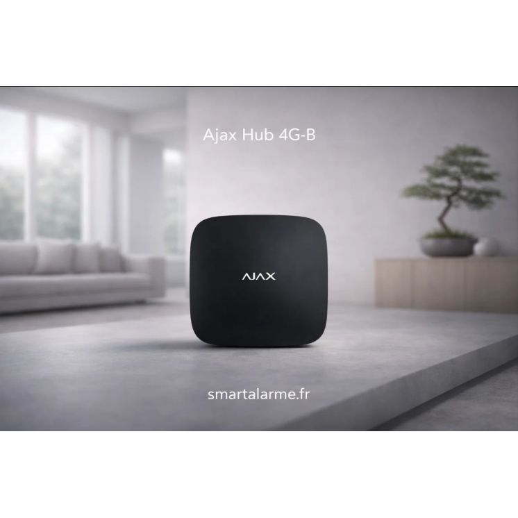 Ajax Hub (4G)-B – Centrale d’alarme connectée noire | Ajax Systems Fra