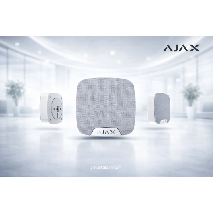Ajax HomeSiren S-W : Sirène Intérieure Sans Fil pour Sécurité Domestiq
